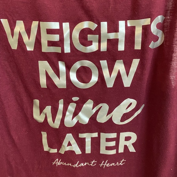Burgundy Muscle Work Out T-Shirt - Picture 3 of 5